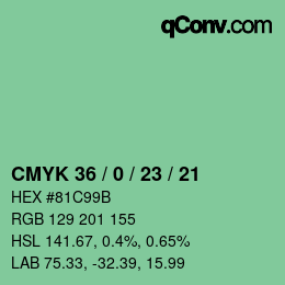 Código de color: CMYK 36 / 0 / 23 / 21 | qconv.com