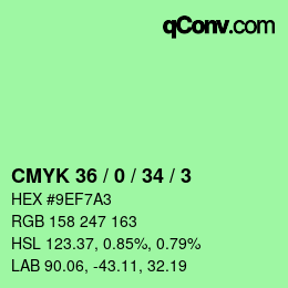 Color code: CMYK 36 / 0 / 34 / 3 | qconv.com