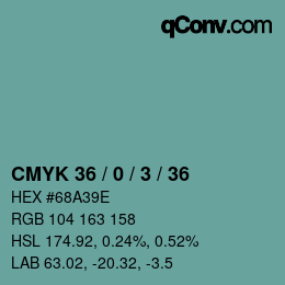 Color code: CMYK 36 / 0 / 3 / 36 | qconv.com