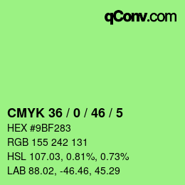 Color code: CMYK 36 / 0 / 46 / 5 | qconv.com