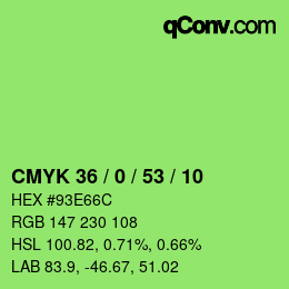 颜色代码: CMYK 36 / 0 / 53 / 10 | qconv.com