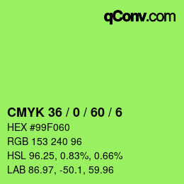 Color code: CMYK 36 / 0 / 60 / 6 | qconv.com
