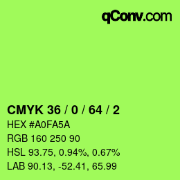 Código de color: CMYK 36 / 0 / 64 / 2 | qconv.com