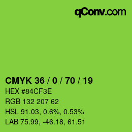 Color code: CMYK 36 / 0 / 70 / 19 | qconv.com