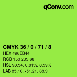 Color code: CMYK 36 / 0 / 71 / 8 | qconv.com