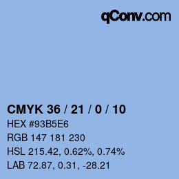Código de color: CMYK 36 / 21 / 0 / 10 | qconv.com