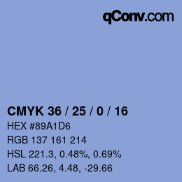 Color code: CMYK 36 / 25 / 0 / 16 | qconv.com