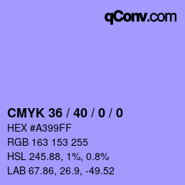 Color code: CMYK 36 / 40 / 0 / 0 | qconv.com