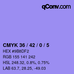 Color code: CMYK 36 / 42 / 0 / 5 | qconv.com