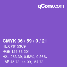 Color code: CMYK 36 / 59 / 0 / 21 | qconv.com