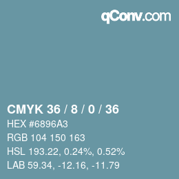 Farbcode: CMYK 36 / 8 / 0 / 36 | qconv.com