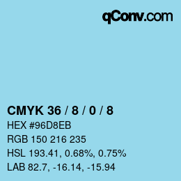Color code: CMYK 36 / 8 / 0 / 8 | qconv.com