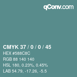 Farbcode: CMYK 37 / 0 / 0 / 45 | qconv.com