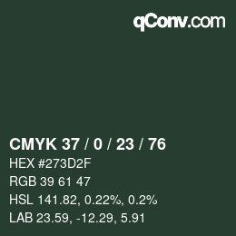 Color code: CMYK 37 / 0 / 23 / 76 | qconv.com