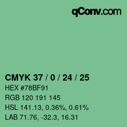 Color code: CMYK 37 / 0 / 24 / 25 | qconv.com