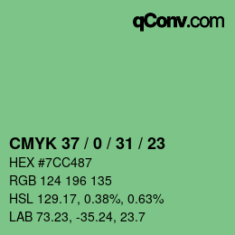 颜色代码: CMYK 37 / 0 / 31 / 23 | qconv.com