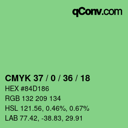 颜色代码: CMYK 37 / 0 / 36 / 18 | qconv.com