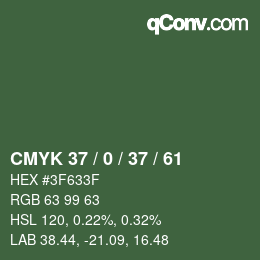 Color code: CMYK 37 / 0 / 37 / 61 | qconv.com