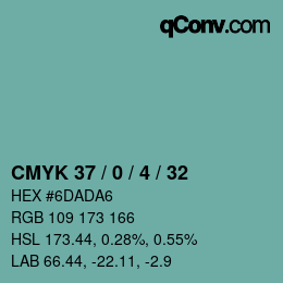Color code: CMYK 37 / 0 / 4 / 32 | qconv.com