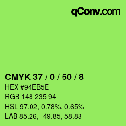 Color code: CMYK 37 / 0 / 60 / 8 | qconv.com