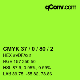 Código de color: CMYK 37 / 0 / 80 / 2 | qconv.com