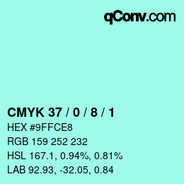 Color code: CMYK 37 / 0 / 8 / 1 | qconv.com