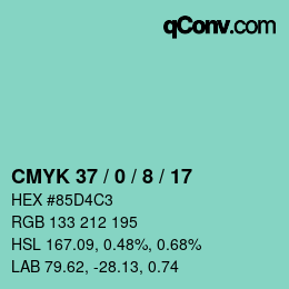 Color code: CMYK 37 / 0 / 8 / 17 | qconv.com