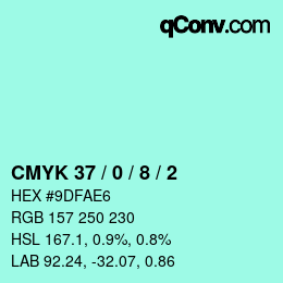 Color code: CMYK 37 / 0 / 8 / 2 | qconv.com