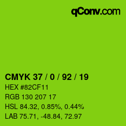 Color code: CMYK 37 / 0 / 92 / 19 | qconv.com