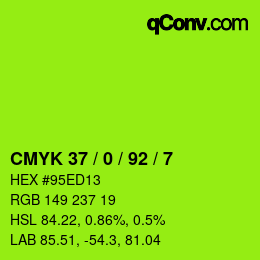 Color code: CMYK 37 / 0 / 92 / 7 | qconv.com
