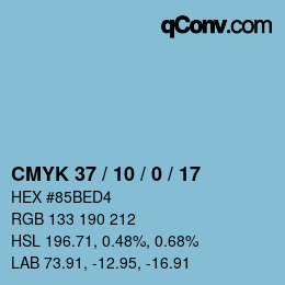 Color code: CMYK 37 / 10 / 0 / 17 | qconv.com