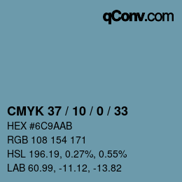 颜色代码: CMYK 37 / 10 / 0 / 33 | qconv.com
