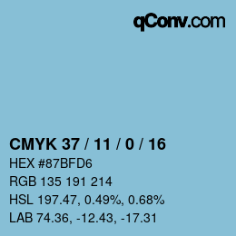 Color code: CMYK 37 / 11 / 0 / 16 | qconv.com