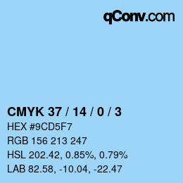 Color code: CMYK 37 / 14 / 0 / 3 | qconv.com