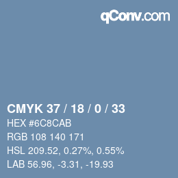 Color code: CMYK 37 / 18 / 0 / 33 | qconv.com