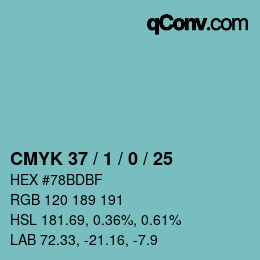 Color code: CMYK 37 / 1 / 0 / 25 | qconv.com