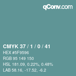 Color code: CMYK 37 / 1 / 0 / 41 | qconv.com