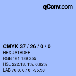 Color code: CMYK 37 / 26 / 0 / 0 | qconv.com