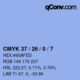Color code: CMYK 37 / 26 / 0 / 7 | qconv.com