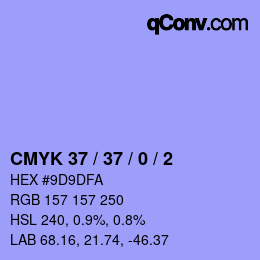 Farbcode: CMYK 37 / 37 / 0 / 2 | qconv.com