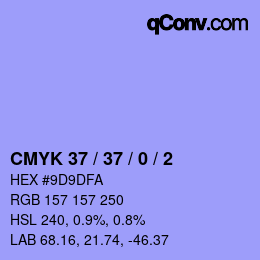 カラーコード: CMYK 37 / 37 / 0 / 2 | qconv.com
