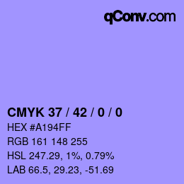 Color code: CMYK 37 / 42 / 0 / 0 | qconv.com