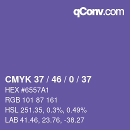 Color code: CMYK 37 / 46 / 0 / 37 | qconv.com