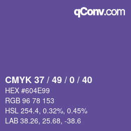 Código de color: CMYK 37 / 49 / 0 / 40 | qconv.com