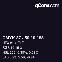 Color code: CMYK 37 / 50 / 0 / 88 | qconv.com