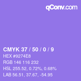 Color code: CMYK 37 / 50 / 0 / 9 | qconv.com