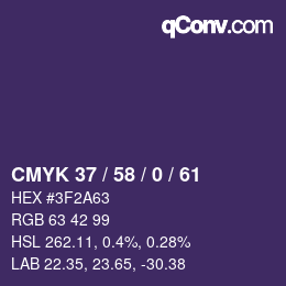 颜色代码: CMYK 37 / 58 / 0 / 61 | qconv.com