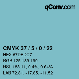 Color code: CMYK 37 / 5 / 0 / 22 | qconv.com