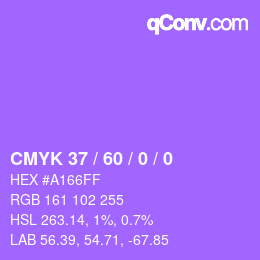 カラーコード: CMYK 37 / 60 / 0 / 0 | qconv.com