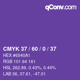 颜色代码: CMYK 37 / 60 / 0 / 37 | qconv.com